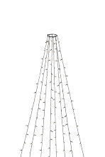 Julgransbelysning Svart/Amber 240 LED Konstsmide